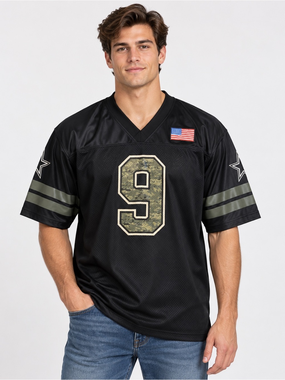 Dallas Cowboys Tony Romo #9 Black Jersey Men’s XL